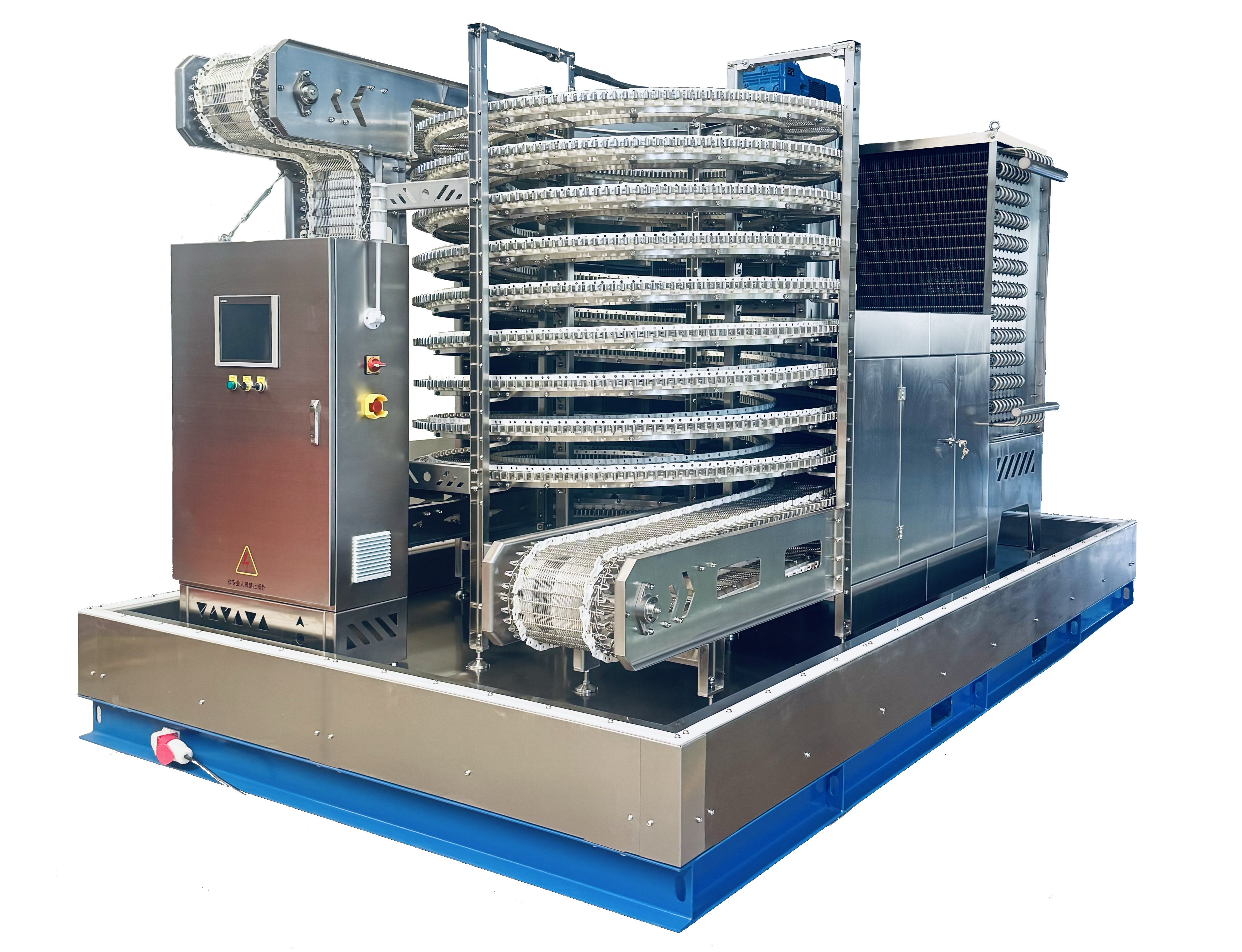 滑軌側驅單螺旋速凍機